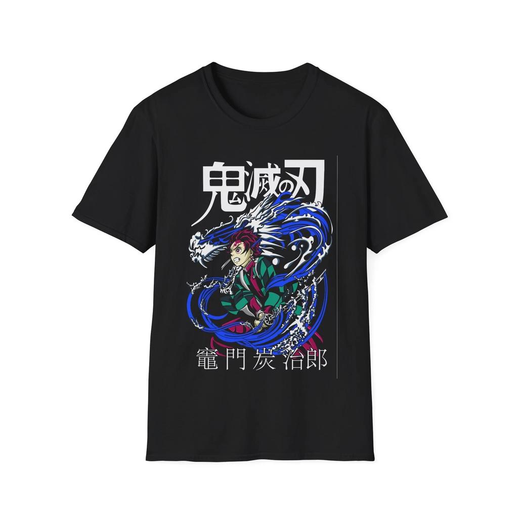 Tanjiro Kamado Water Breath T-Shirt Anime T-Shirt Summer Vintage Fashion New Men's and Women's Streetwear
