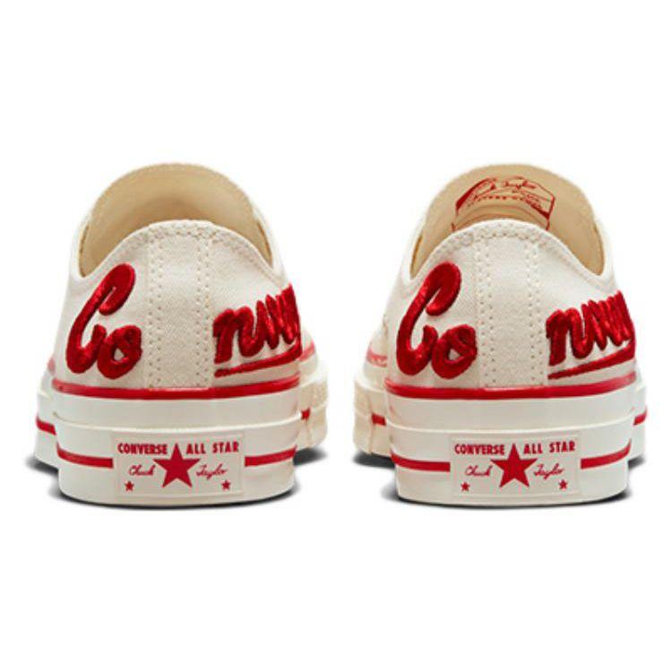 Converse 1970s Classic Trend Durable Low Top Canvas Shoes Unisex Sneakers White Red A04176C