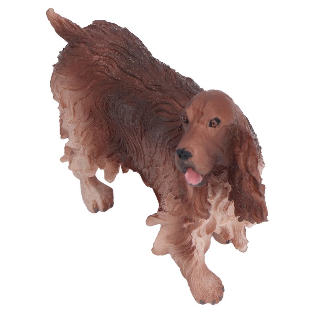 Cocker Spaniel Figurine Simulation Realistic Brown Dog Animal Decoration Figurine for Children