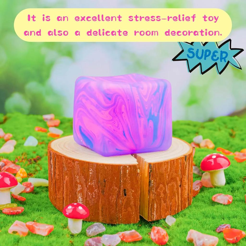 Мягкая и клейкая сенсорная игрушка-антистресс Needoh Cube, наполненная гелем, эластичный мячик, мягкий мячик-льдогенератор с медленным отскоком.