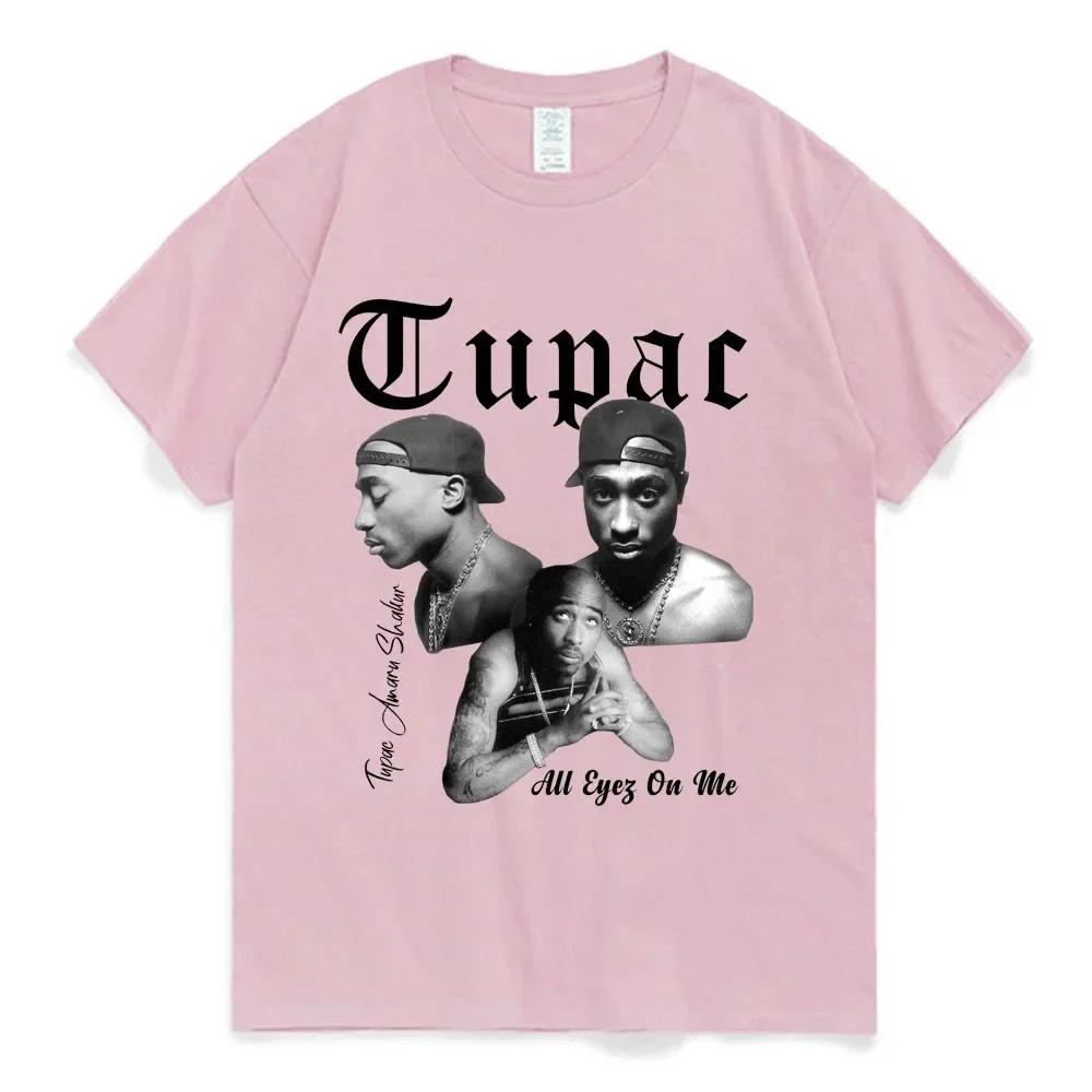 Футболка с графикой рэпера Тупака 2pac, модная, высококачественная, с короткими рукавами, оверсайз, хип-хоп, уличная одежда, мужская хлопковая футболка