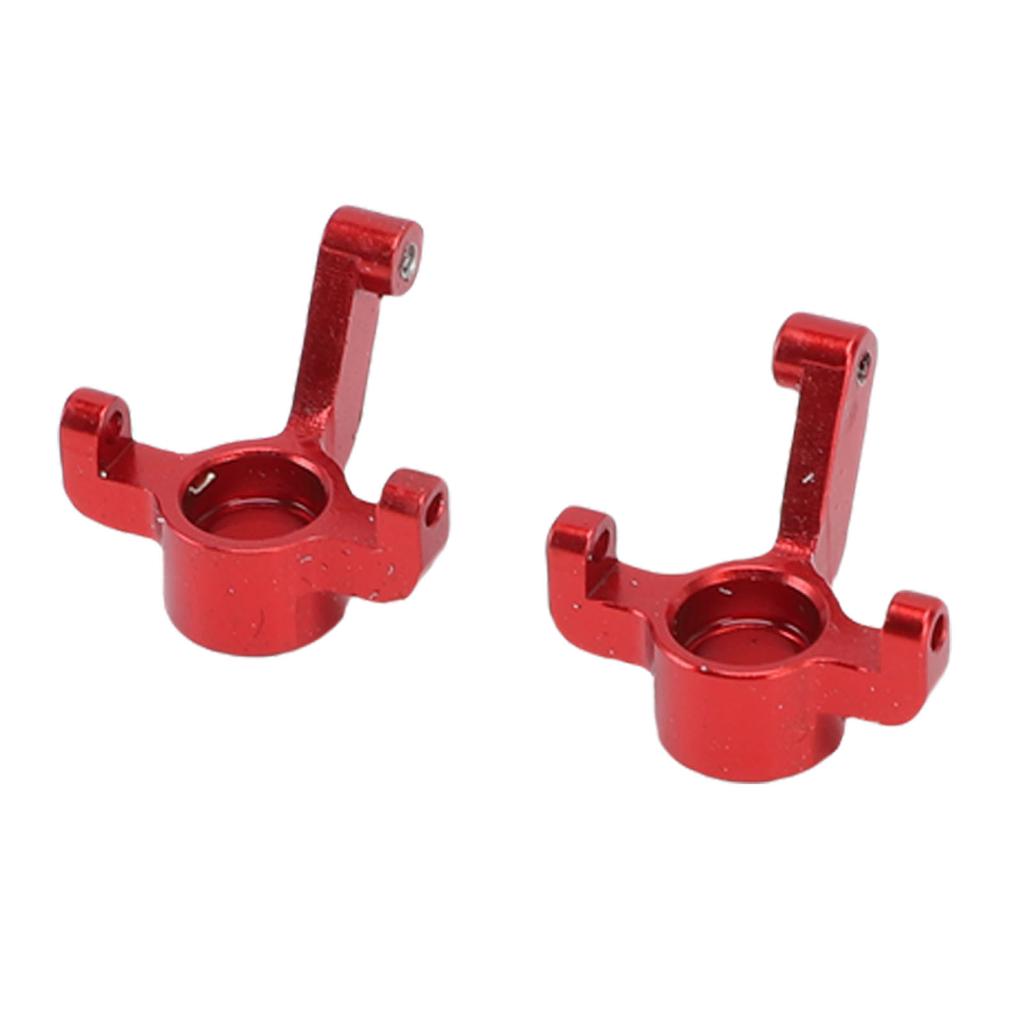 RC Car Front Steering Hub Carrier High Strength Alloy Steering Knuckle Front Steering Cup for 1 24 RC Car Red