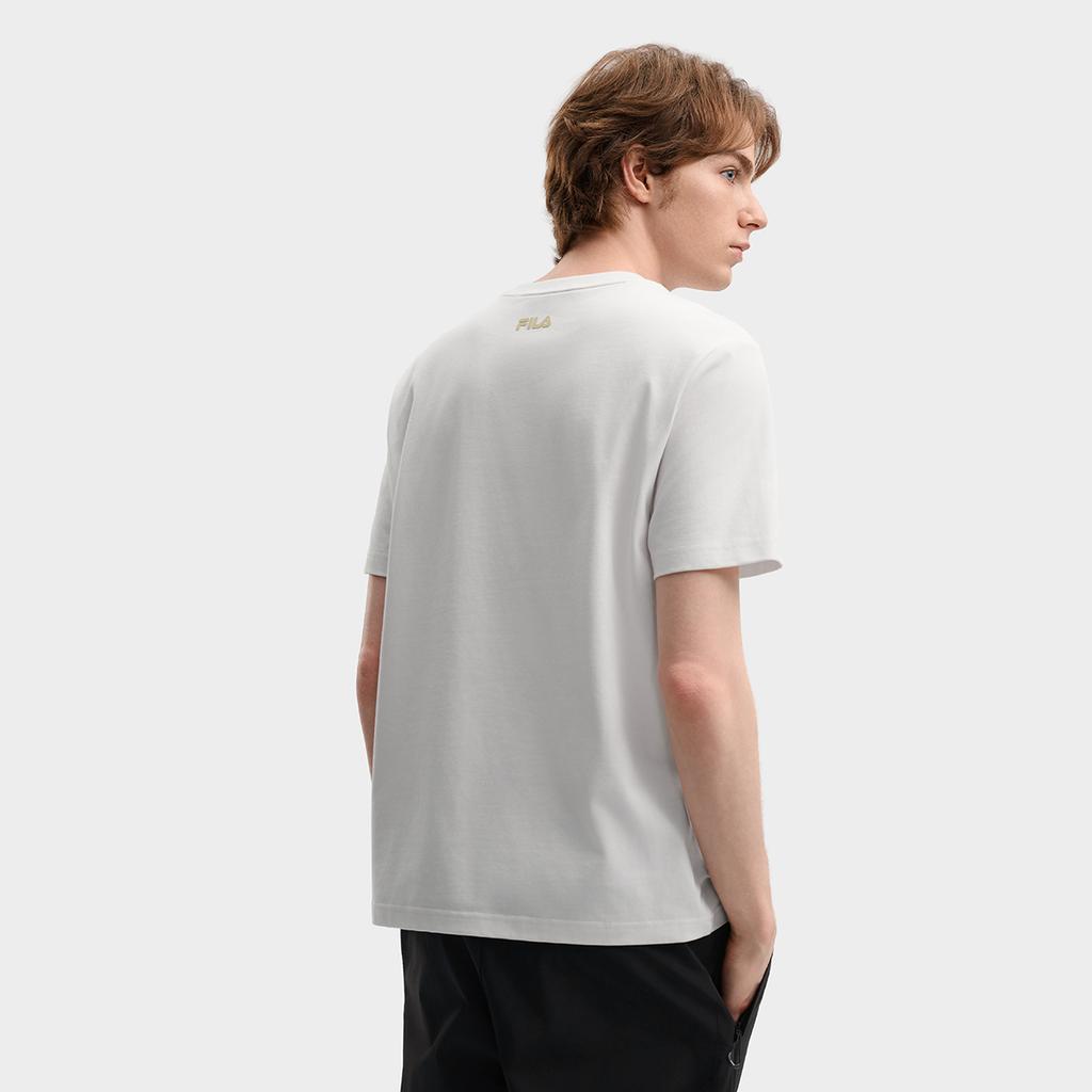 Fila Оригинальная удобная однотонная простая футболка с коротким рукавом мужская tops F11M639108FWT