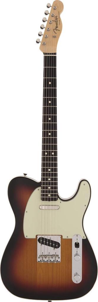 Fender Электрогитара, сделанная в Японии, Heritage 60 Rosewood Sunburst Telecaster® Custom, накладка на гриф, 3 цвета