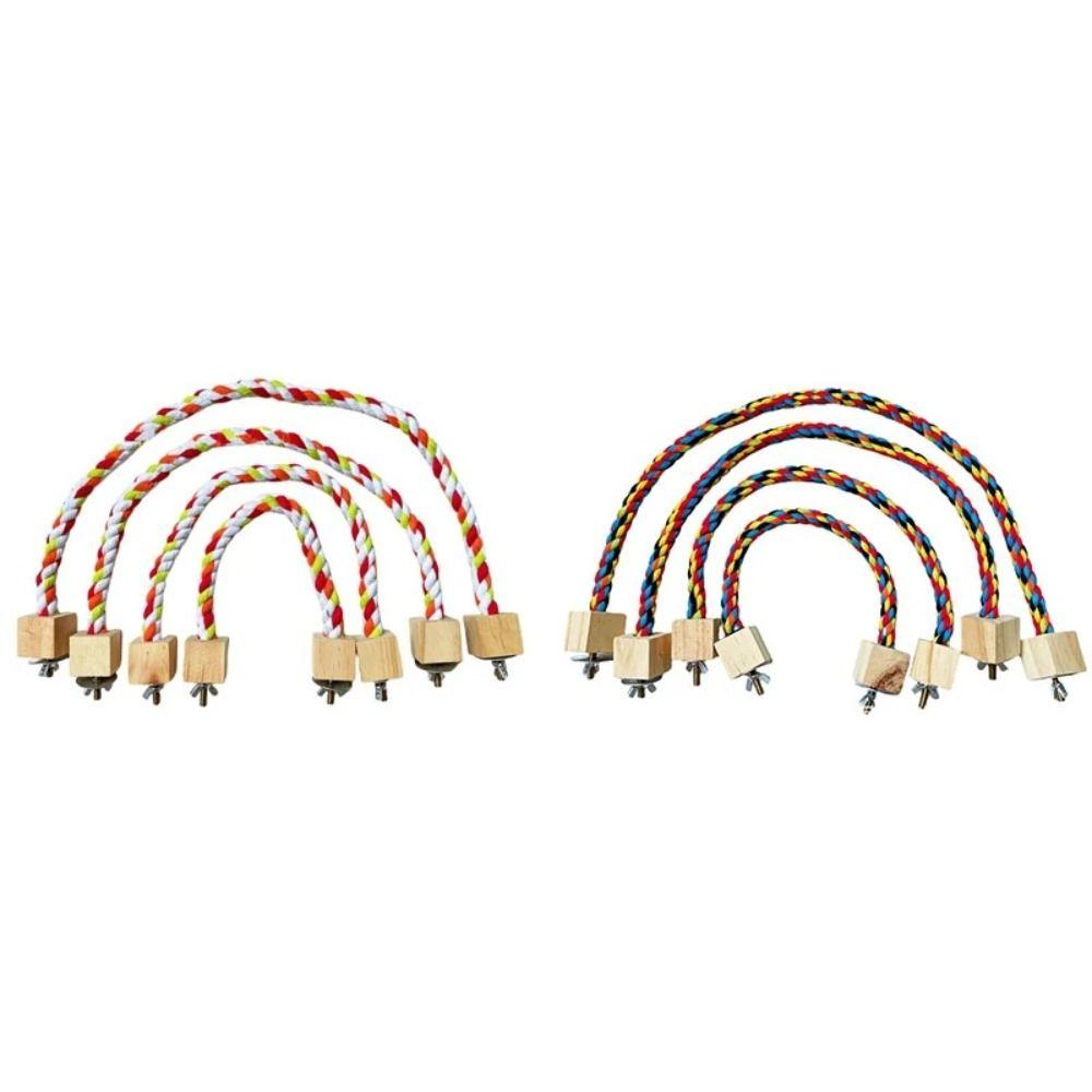 Эластичные игрушки для укусов домашних животных и птиц, деревянные игрушки для лазанья попугаев, новые игрушки из хлопковой веревки