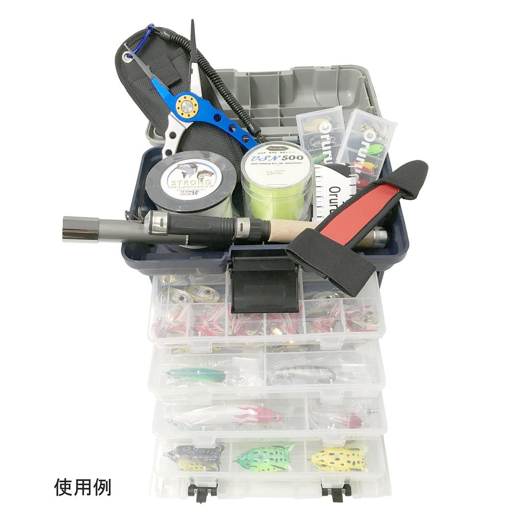 Oruldo Fishing Tackle Large Capacity Tackle for Storing and Perfect as a Lure with Removable and Adjustable Dividers Box, 4-Tier Design, Tackle,