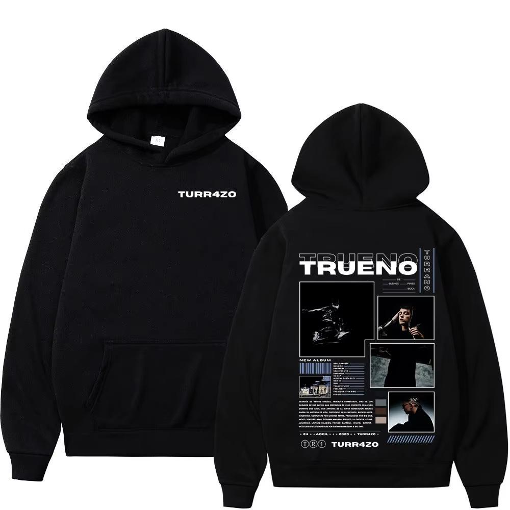 2026 New Hot Sale Rapper Trueno Turr4zo Album Graphic Hoodies Y2K Men Women Vintage Printed Sweatshirt Trendy Streetwear for Daily Looks