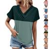 Summer Tops For Women Pattern For Women V-Neck Short Sleeve Comfy Womens Tops Oversized Tshirts