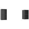 VidaXL Meubles TV muraux 2 pcs Gris brillant Bois d'ingénierie 3079852
