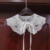 1pc Sexy Lace Fake Collar Shirt Shawl Flower Crochet Neckline Collars Women Detachable Collar Half Shirt Faux Collar Lace Fabric