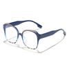 Fashion Large Frame Square Anti Blue Light Glasses Men Women Europe and America Piece Together Color Eyeglasses