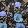 Cotton Flex Medium Blue Fabric Asian Oriental Sewing Craft Projects Fabric Prints By Yard 40 Inch