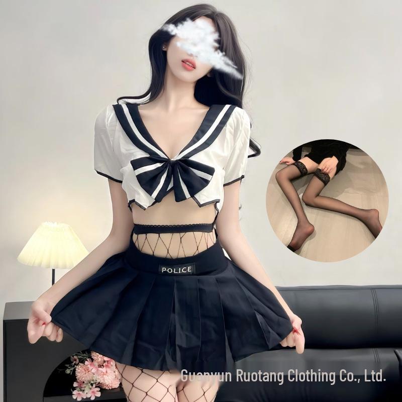 Комплект нижнего белья для косплея "Искушение школьницы": Форма JK, короткая юбка, купальник, милый и игривый.