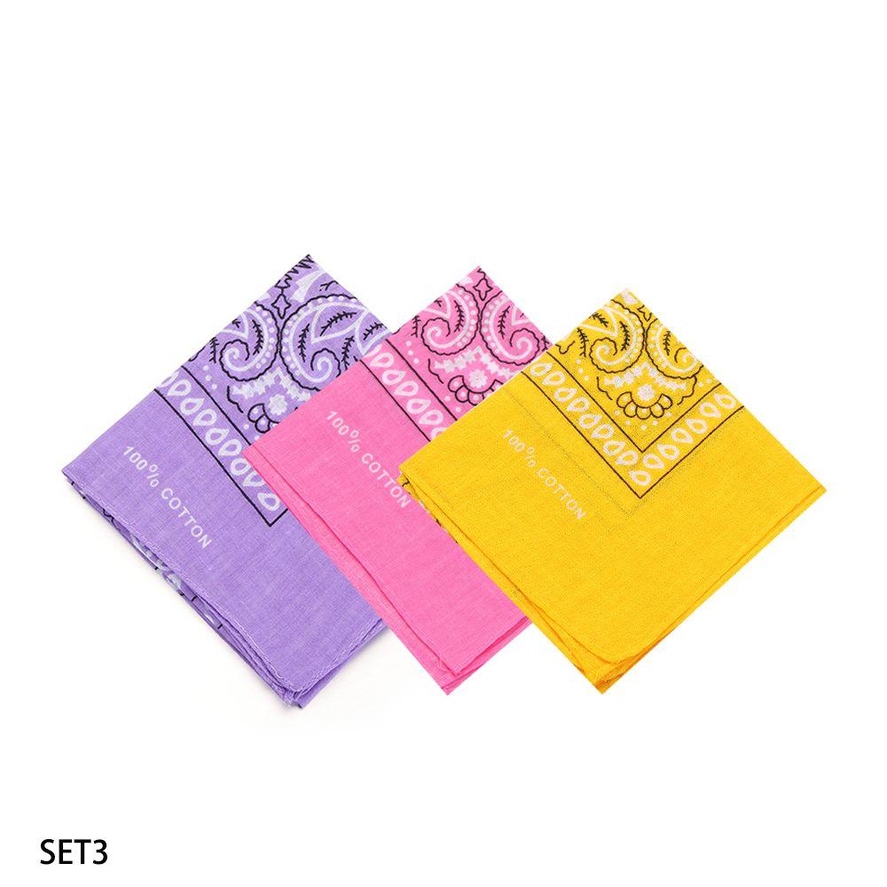 Головной убор Носовой платок 100% Хлопок Повязка для волос Пейсли Бандана Принтованные Квадратные Шарфы Напульсник