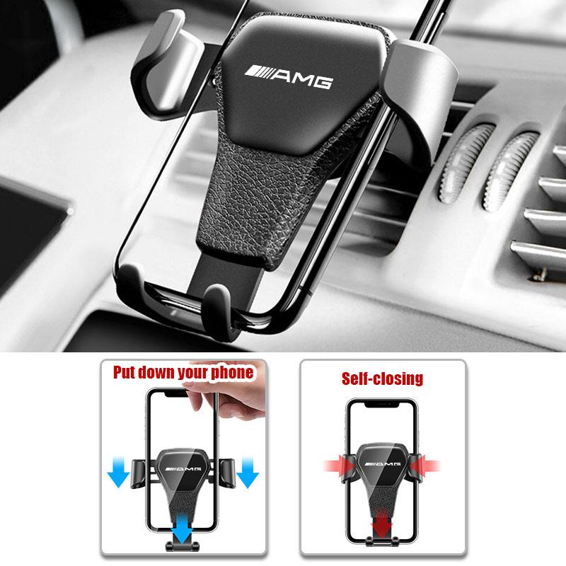 DDJ2 Gravity Car Phone Holder Air Vent GPS Stand Accessories For Mercedes Benz AMG GLC W203 W206 W220 W205 W211 W212 W201 W210 W108