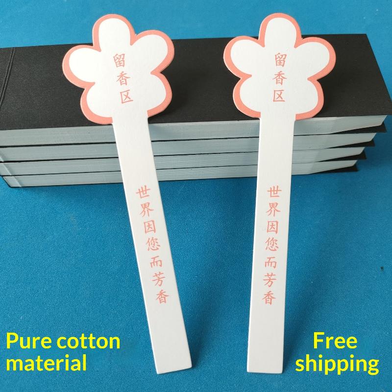 Perfume Test Strips 10 Sheets Floral Shaped Thickened Absorbent Scent Testing Papers with Blank Writing Area for Daily Perfume Test