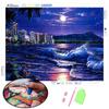 Алмазная картина, полный круглый квадратный морской ночной вид, сделай сам, алмазная вышивка, вышивка крестом, городская мозаика, подарки ручной работы