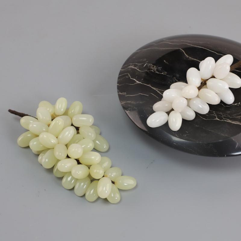 Имитация винограда Фигурка Виноград Нефритовый Виноград Ручная работа Фруктовые Скульптуры Настольные Декоративные Фигурки Аксессуары для Домашнего Декора