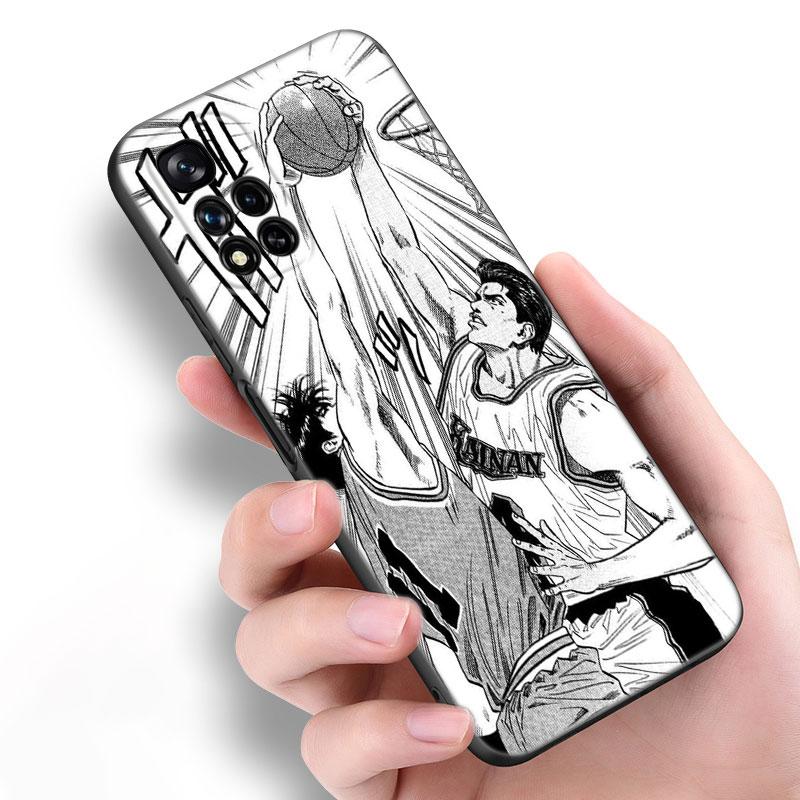 Anime Slam Dunk Black Silicone Phone Case For Xiaomi POCO X3 X4 NFC F5 M3 M4 M6 X5 X6 Pro F3 F4 GT 5G C55 C65 M5