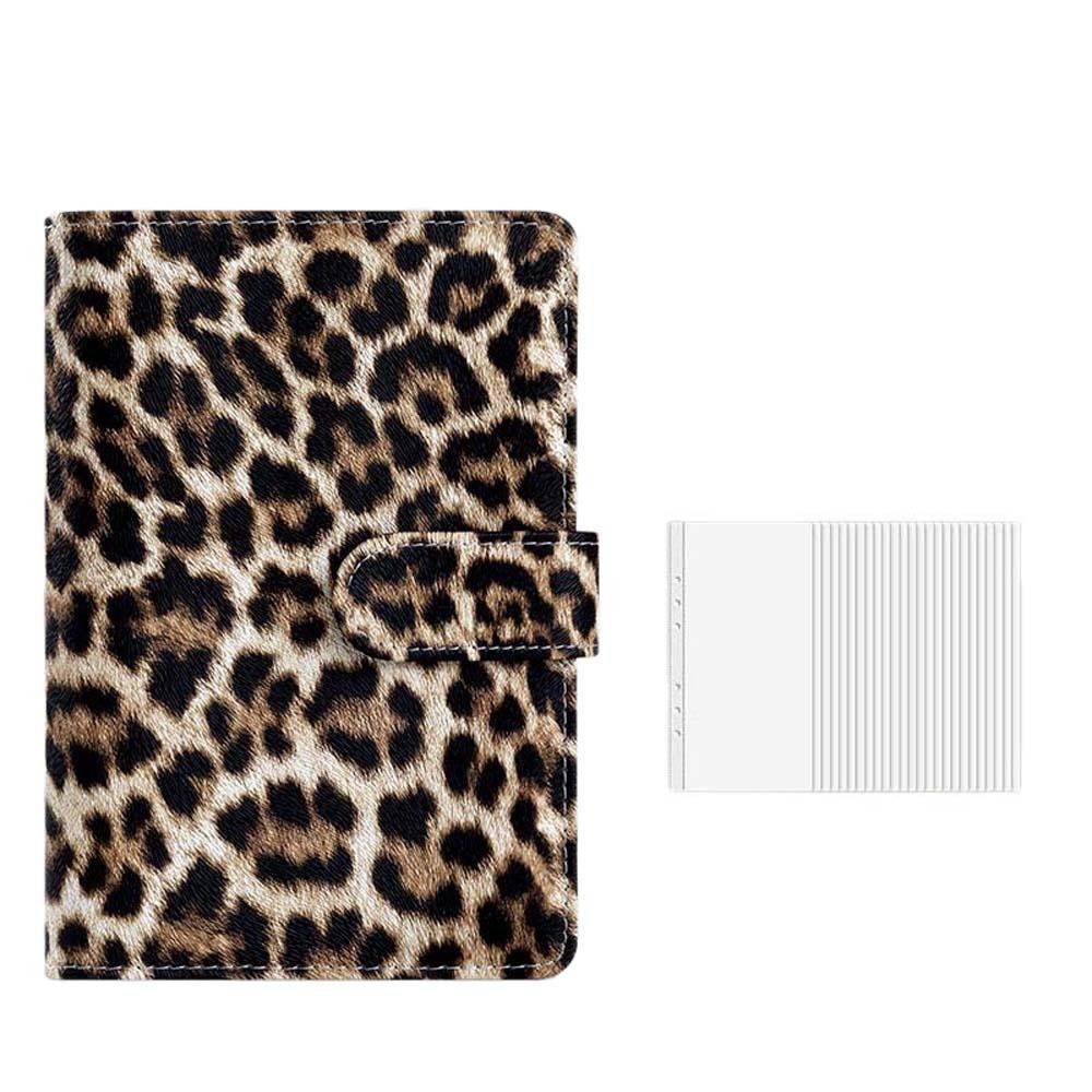 Faux Leather Savings Challenges Book Marbling/Leopard Print Mini Budget Binder Save Money