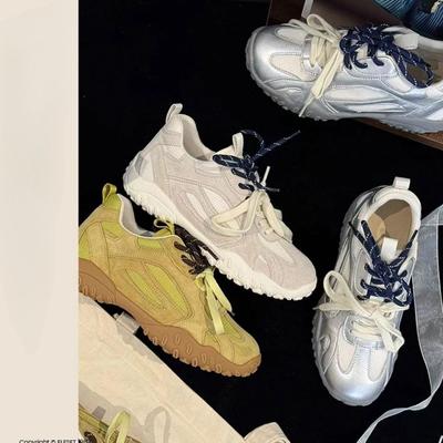 Кроссовки Форреста Гампа 2025 новые с внутренней платформой классический круглый носок дышащие модные универсальные удобные нишевые дофаминовые женские кроссовки