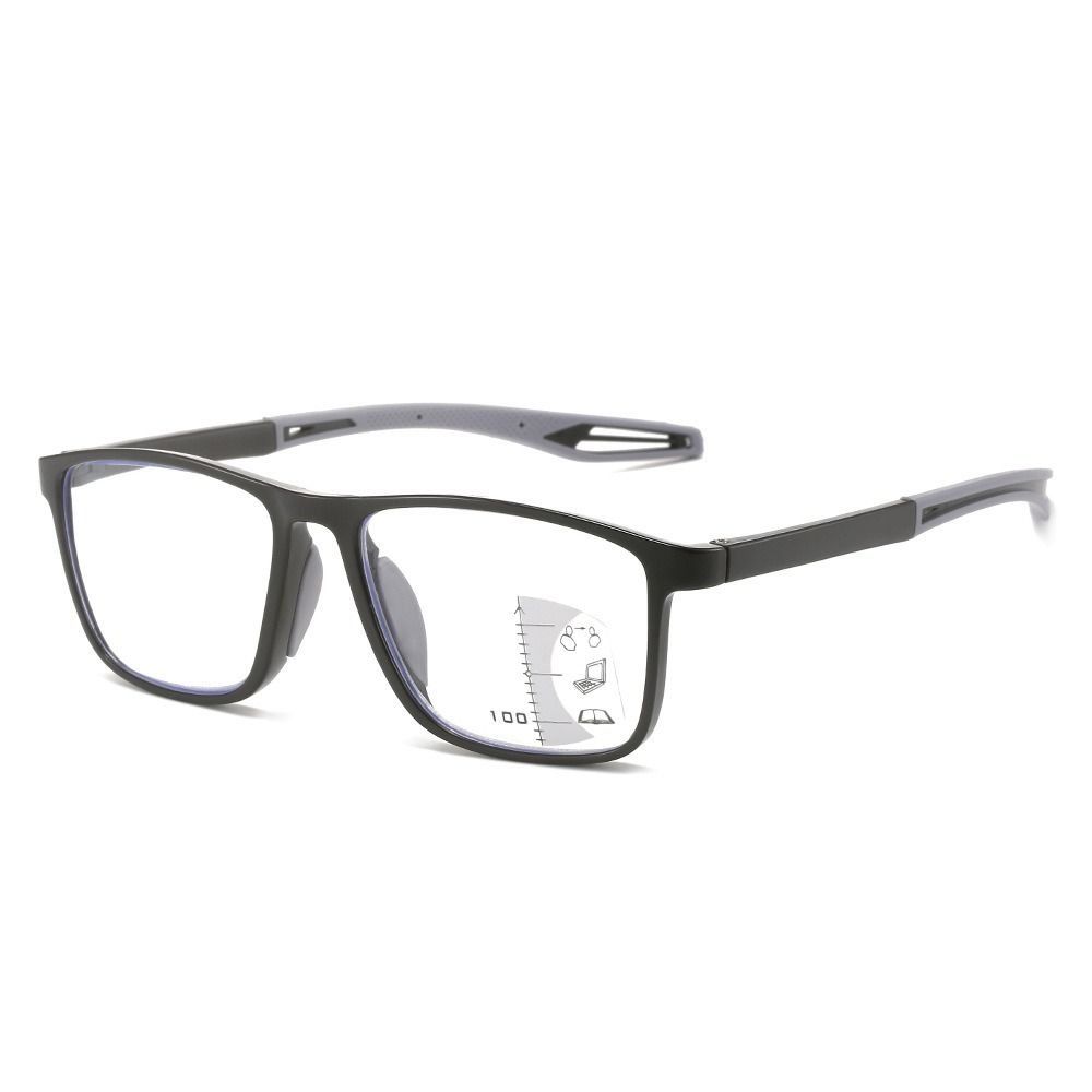 Blue Light Blocking Glasses TR90 Multifocal Progressive Reading Glasses for Hyperopia Eye Protection Anti Blue Ray