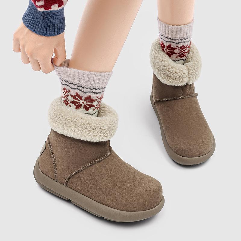 Популярные бархатные и велюровые зимние ботинки для мужчин и женщин 2025 осень и зима новая хлопковая обувь теплая и универсальная трендовая обувь 22715-V