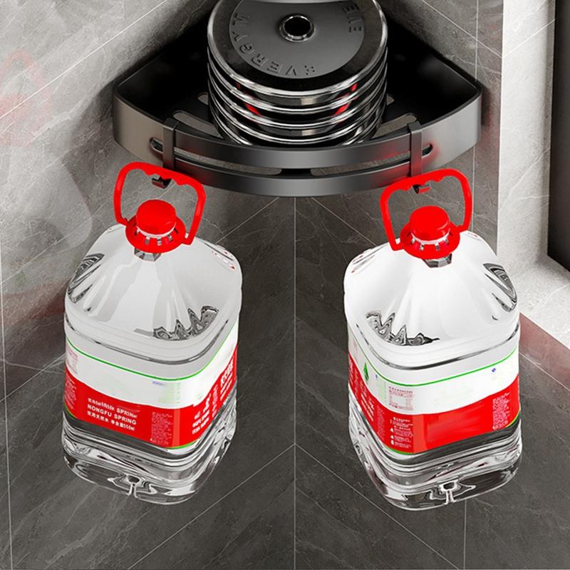 Полка для ванной комнаты без проколов, алюминиевые угловые полки, присоска, треугольная корзина, душевая стойка для аксессуаров для ванной комнаты