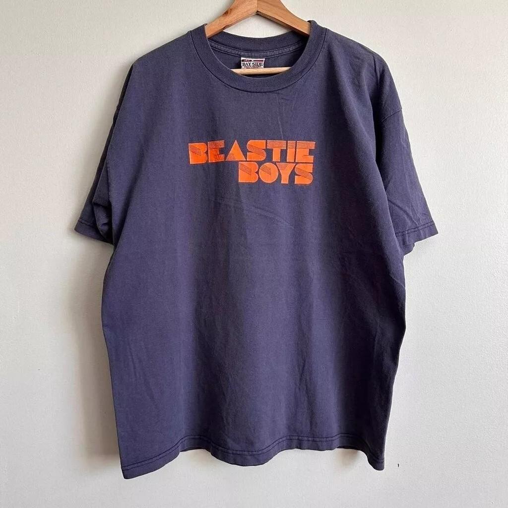 Переиздание 2003 года Футболка с коротким рукавом с логотипом группы Beastie Boys, темно-синяя, унисекс, мужская, женская, размеры S-4XL