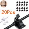 20 шт. кабельные зажимы, самоклеящиеся держатели для шнуров, черный держатель для проводов, зажим-органайзер, самоклеящиеся автомобильные зажимы для проводов, аксессуары