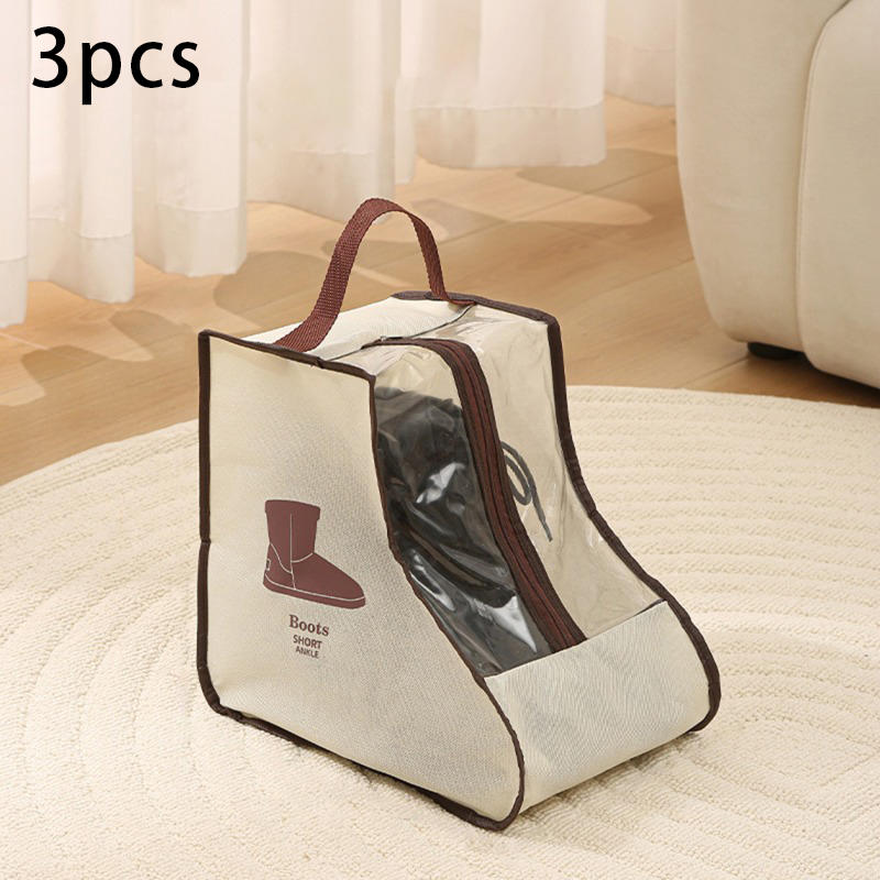 Household Transparent Short Boot Storage Bag Waterproof Dustproof Shoes Protection Bag Long Boots Pocket Moistureproof Container