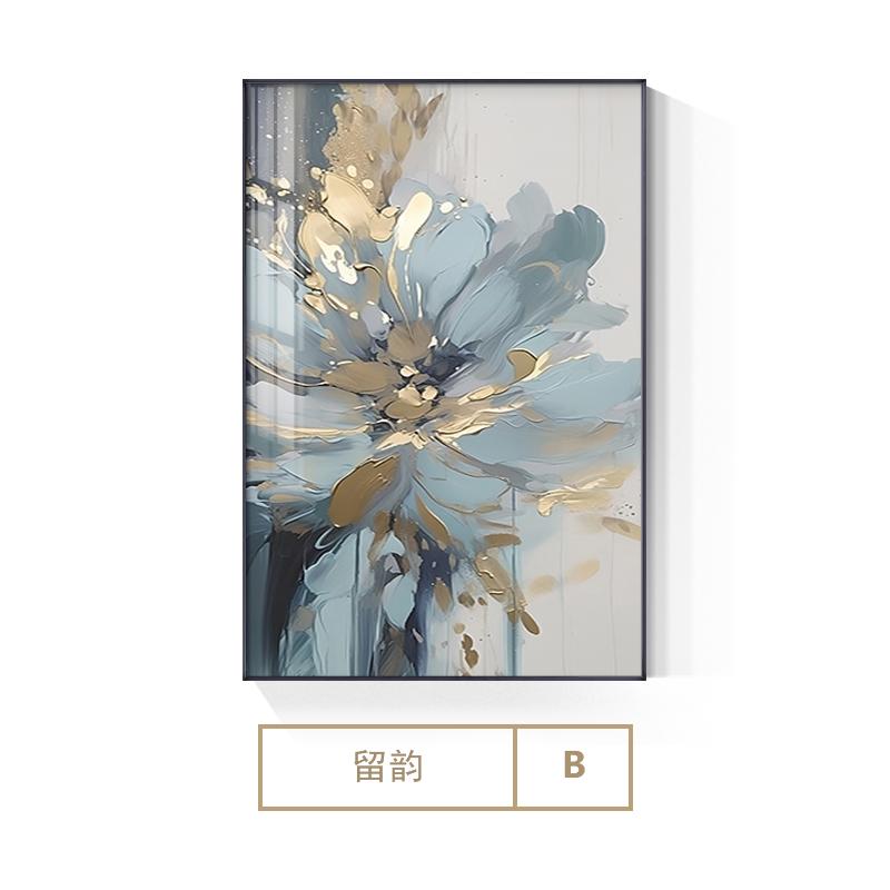 Роскошная картина для декора стен гостиной, абстрактная синяя цветочная печать на холсте, настенные картины для прихожей в спальне, современное настенное искусство