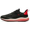 Elastic Rubber Low-Top Running Shoes Men Sneakers Black Red 11945501-3