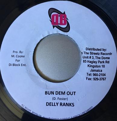 7-дюймовая пластинка DELLY RANKS / ADVANCE - Bun Dem Out / Laugh Na Play NONE Di Block Record Ямайка Регги, Ска и Даб Б/у