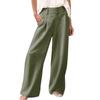 Women's Draped High Waist Wide Leg Peplum Casual Loose Trousers