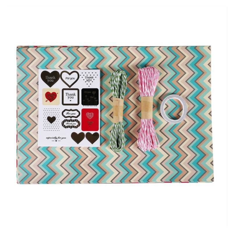 Copperboard Gift Wrap Paper Pack With Colorful Patterns For Special Occasions