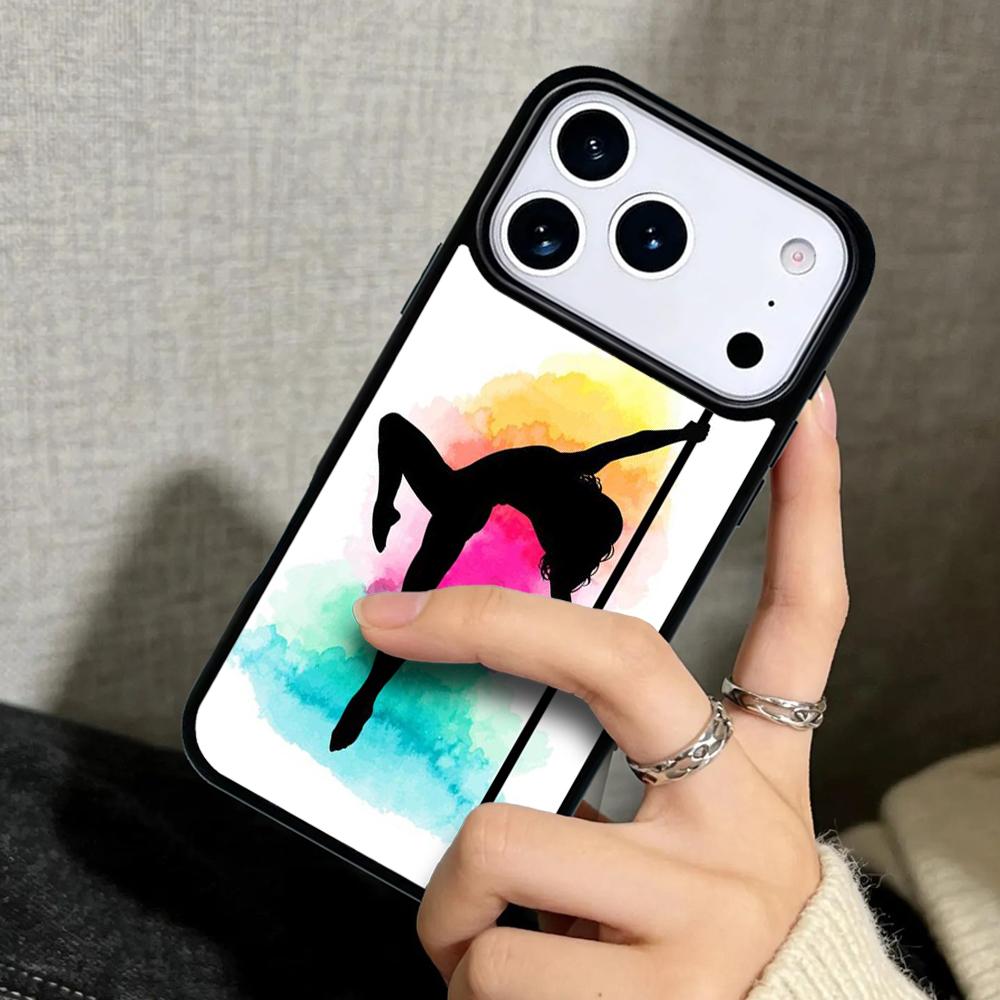 Чехол Case для iPhone 17 Air 16 Pro Max 15 Plus 11 13 Mini 14 12 Задняя крышка телефона Танцовщица на шесте Танцующая
