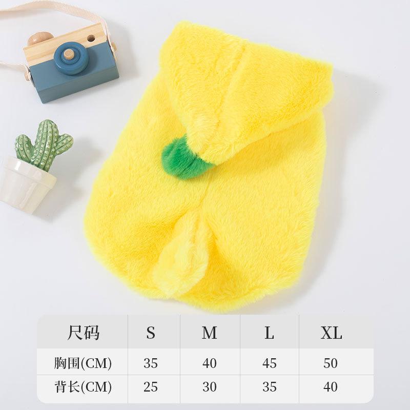 Dog autumn clothes funny banana transformation clothing warm winter clothing cute cat clothes pet clothing
