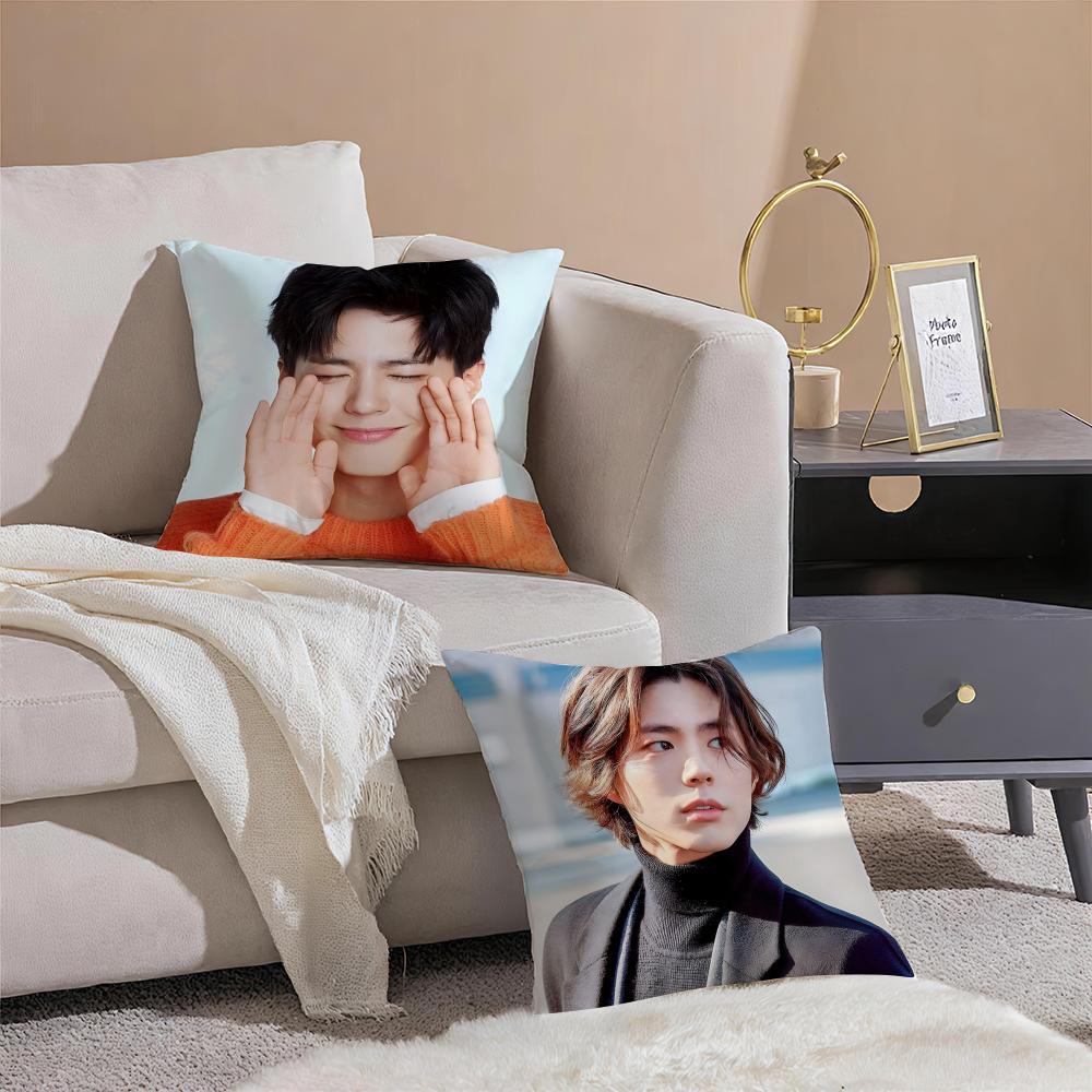 Charming Korean Handsome Actor PPark Bogum Cushion Cover Throw Pillow Cover Hidden Button Durable Polyester Chair Cushion