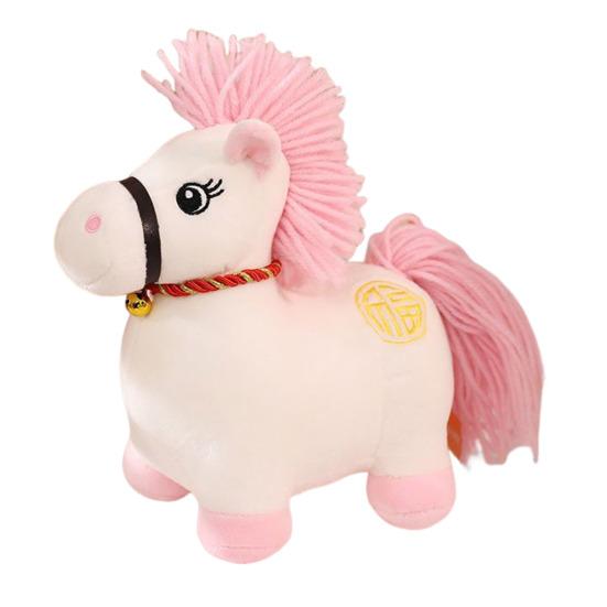 Плюшевая кукла Тема животные Изысканное мастерство Очаровательная плюшевая игрушка в форме лошади Украшение для новогодней вечеринки 2026