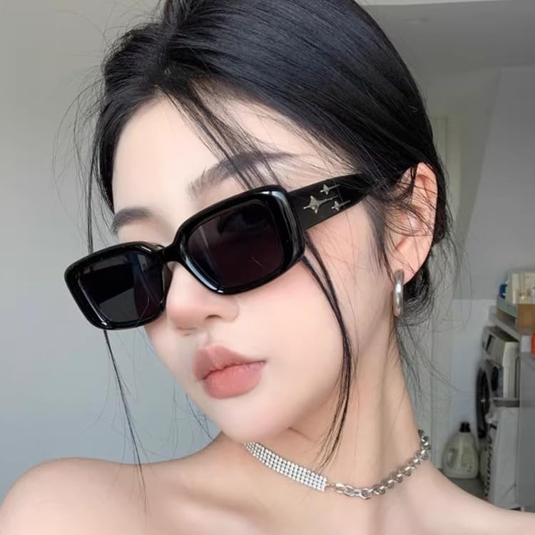 Sunglasses Korean UV Protection Square Frame Vintage Fashion Glasses Small Face Meteor [88flix]