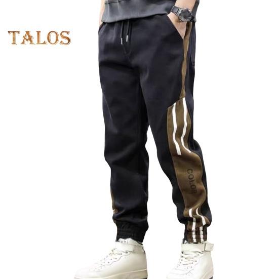 Весна Осень Мужские брюки-карго Свободные эластичные на талии с завязками Карманы Контрастные цветные пэчворк Спортивные брюки Повседневная одежда Шаровары