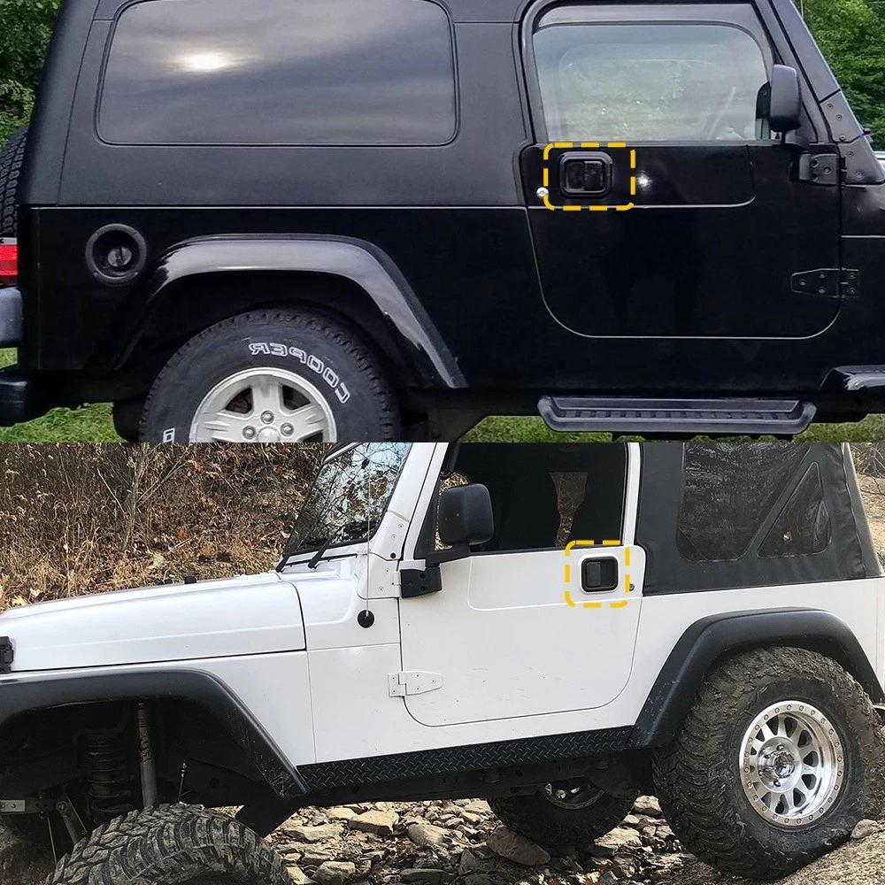 Car Exterior Door Handle Kit LH & RH Side for Jeep Wrangler 1987-2006 Jeep CJ 1976-1986 55176382AE, 55176383AE srfg1