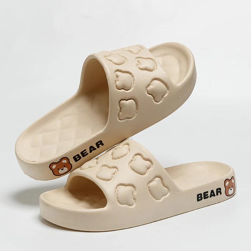 Новые модные летние парные нескользящие мягкие шлепанцы, гибкие удобные сандалии для мужчин и женщин, повседневные тапочки, женские домашние шлепанцы