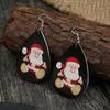 Red Hat Santa Claus Leather Earrings - Women's Creative Holiday Jewelry