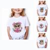 Kids Summer Tee Shirt Cute Animal Owl Print Girls and Boys Clothes Toddler Tees Kids Short Sleeve Shirt Birthday Child Outfit