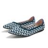 Temperament Fan Fei Weaving Color Flat Shoes Knitted Shoes Knitted Pointed Boat Shoes Doudou Shoes
