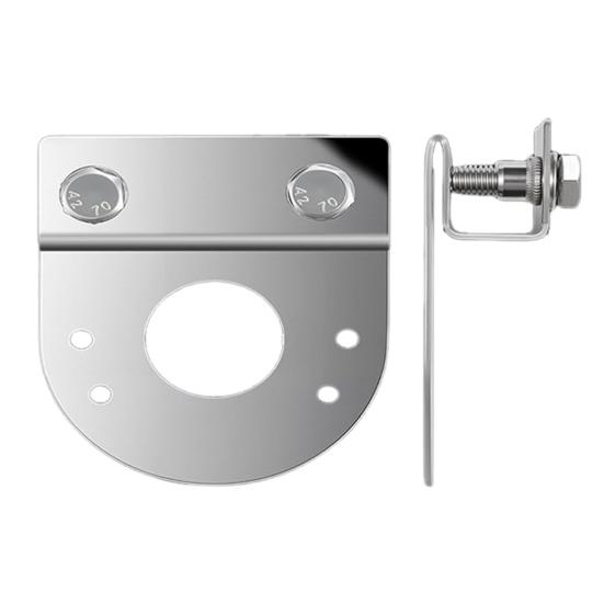 2Pcs Bottom Light Bracket for Watermelon Lamp Stainless Steel Clamp-On Mount No Drilling Required Anti-corrosion Lamp Mount for Semi-Trucks Lighting