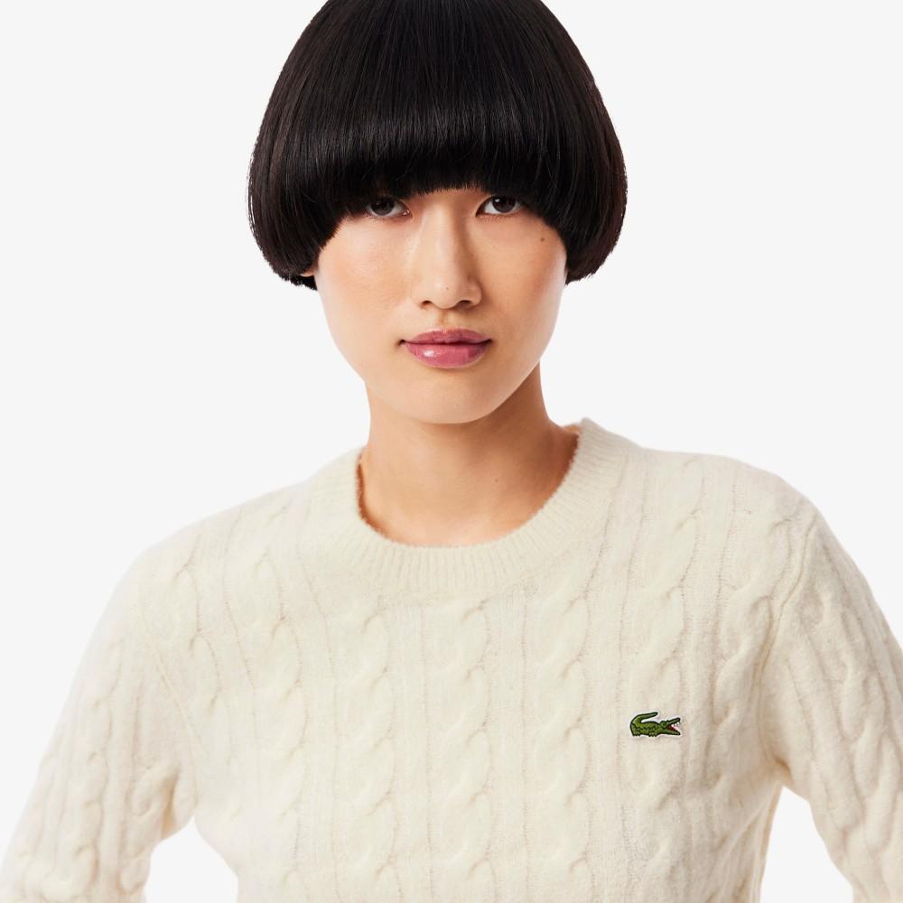 [lacoste] Women's Tipping Point Cable Sweater AF4159-55NXFJ