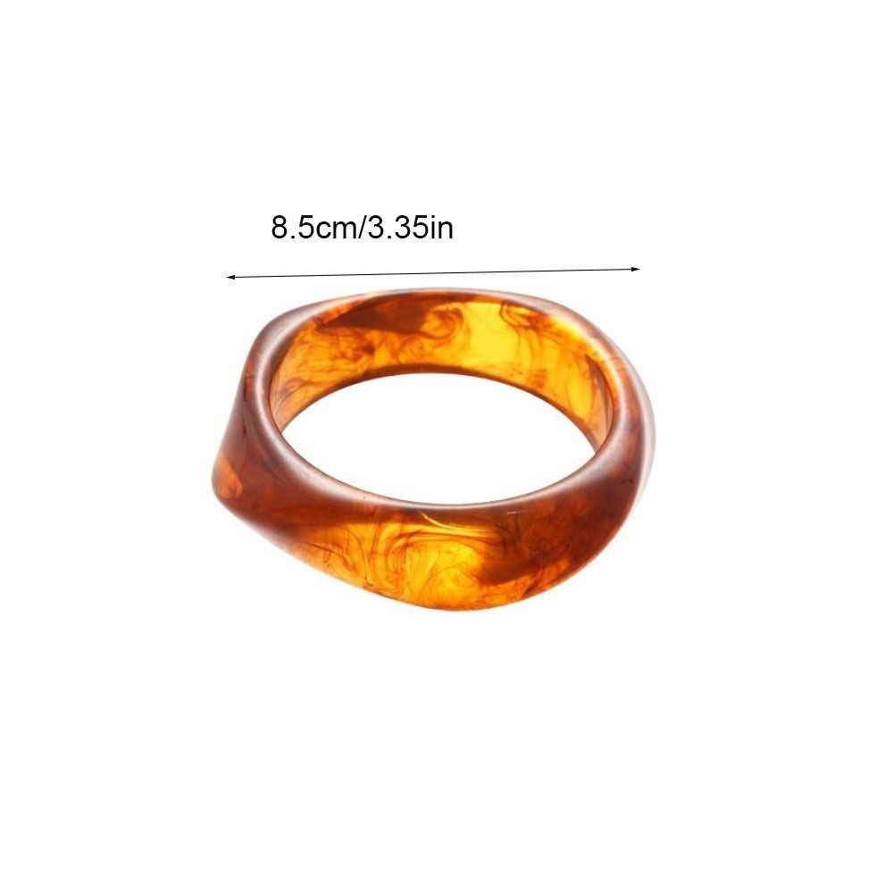 Round Resin Bangle Europe American Style Exaggerated Bracelet Temperament Cuff Bangles  Girls